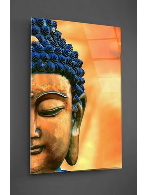 Marsilyan Buddha Gautama Modern Cam Tablo | Şık Duvar Sanatı ve Ev Dekoru | Seri 53OSXJ