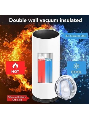 Sefa Ticaret 1 Paket Süblimasyon Bardakları 20OZ Sıska Paslanmaz Çelik Çift Duvar Yalıtımlı Düz Bardak Kapaklı ve Pipetli Toplu Bardak, Shrink Wrap, Kauçuk Taban, Shrink Wrap, Isı Transferi Için Ayrı Kutulu