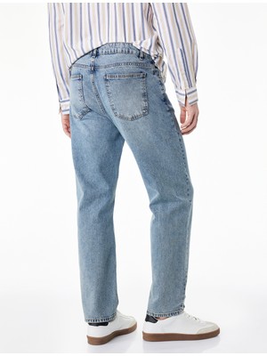 Koton Pamuklu 5 Cepli Normal Bel Vintage Straight Fit Jean Pantolon
