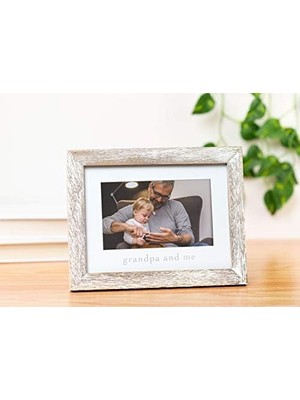 Sefa Ticaret Pearhead Grandpa & Me Keepsake Rustik Resim Çerçevesi, Babalar Günü Hediyesi Büyükbaba Için Eskitilmiş
