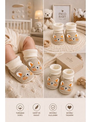 Pico Baby Yumuşak Çoraplı / Kaydırmaz Tabanlı / Bebek Triko Ilk Adım Patiği