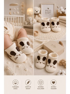 Pico Baby Yumuşak Çoraplı / Kaydırmaz Tabanlı / Bebek Triko Ilk Adım Patiği