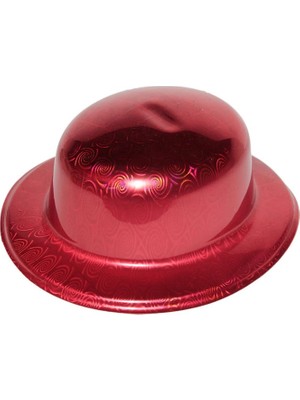 Magicool Kırmızı Renk Hologramlı Plastik Yuvarlak Melon 27X24 cm