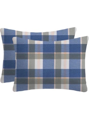 Lief Home %100 Pamuklu Flanel Kumaşından Fermuarlı Yastık Kılıfı | 50X70 ( 2 Adet )
