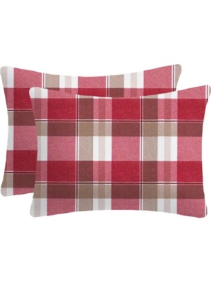 Lief Home %100 Pamuklu Flanel Kumaşından Fermuarlı Yastık Kılıfı | 50X70 ( 2 Adet )