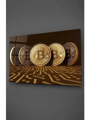 Marsilyan Bitcoin Cam Tablo | Şık Modern Duvar Dekorasyonu | Seri 34HXHZ