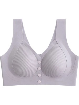 Cottonhill Seamless Bra - Neriva | Lila Lazer Kesim Önden Düğmeli Minimizer Kadın Sütyen
