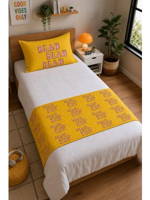 Evdek Tek Kişilik Kapitoneli Yatak Runner ve Yastık Kılıfı 60x150 Cm 6ETD7
