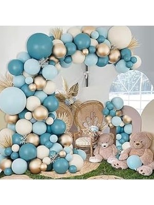 Sefa Ticaret Okyanus Mavisi Doğum Günü Parti Balon Seti