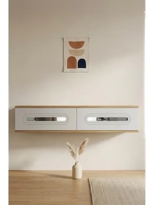 Vivense Rany Dresuar Antre Hol Rafı Safirmeşe Beyaz Silver 120 cm DA1220DBS
