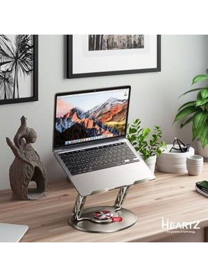 Sefa Ticaret 360 Derece Sonsuz Pozisyonda Dönebilen Katlanabilir Metal Alaşımlı Yükseklik ve Açı Ayarlı Kaydırmaz Tablet Notebook ve Laptop Standı (Laptop Notebook ve Tablet Standı N4)
