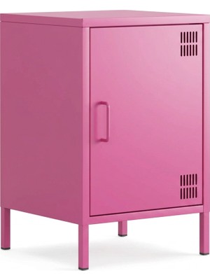 Furni 24 Pera Komodin Kapaklı 41,5 x 40 x 64,50 cm - Ral 4003 Pembe