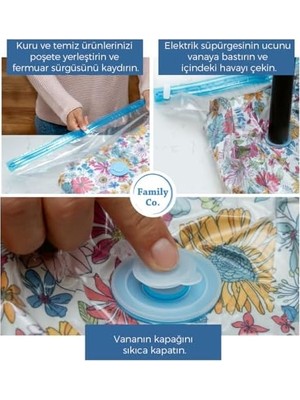 Sefa Ticaret Family Co. Vakumlu Hurç Poşet Setleri 5 Parça 50X70-2, 60X80-2, 80X100-1