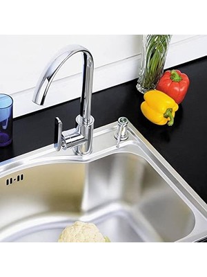 Sefa Ticaret Lavabo Sabunluğu Fırçalanmış Nikel Sabunluk Mutfak Lavabo Için 47 Inç Tüp Doğrudan Sabun Şişesine Bağlanır, Artık Dolum Yok Mutfak Lavabo Tezgah Dispenseri Tezgahtan Dahili Dolum