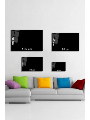 Marsilyan Rengarenk Parıltılı Mavi Kadın Modern Cam Tablo | Şık Duvar Sanatı ve Ev Dekoru | Seri SV5AGY