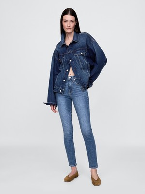 Gap Kadın Mavi High Rise Skinny Jean Pantolon