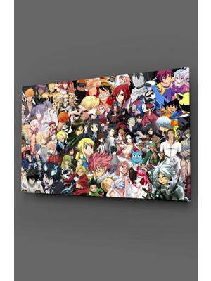 Marsilyan Anime Karakterler Cam Duvar Tablosu | Modern Dekoratif Tasarım | Seri Dmlxjy
