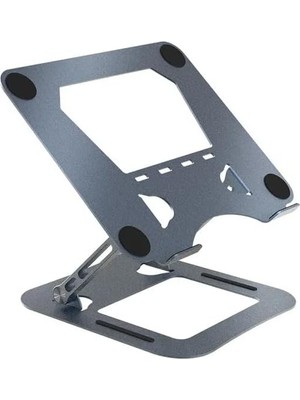 Sefa Ticaret Daytona DYT-815 Metal Ergonomik Macbook Uyumlu Katlanabilir Laptop Standı (Koyu Gri)