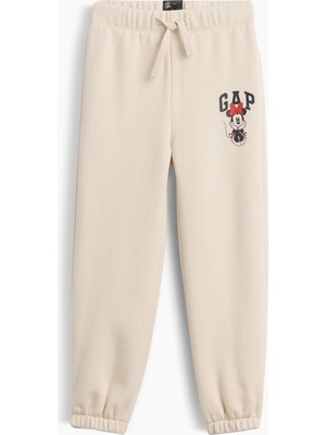 Gap Kız Bebek Krem Disney Minnie Mouse Relaxed Pull-On Logo Eşofman Altı