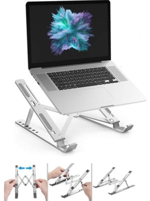 Sefa Ticaret Al-10 Alüminyum Macbook Uyumlu 7 Kademeli Notebook Stand