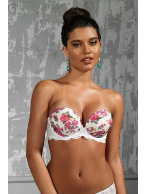 Golshan Gardenia Big Size Plunge Bra, Ekru Konforlu ve Şık Sütyen