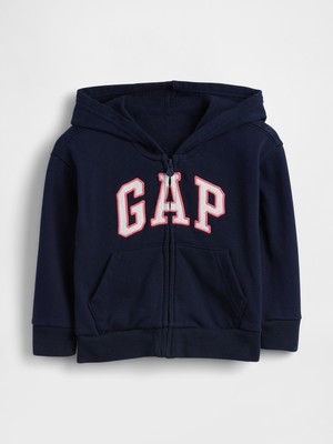 Gap Kız Bebek Lacivert Relaxed Logo Fermuarlı Sweatshirt