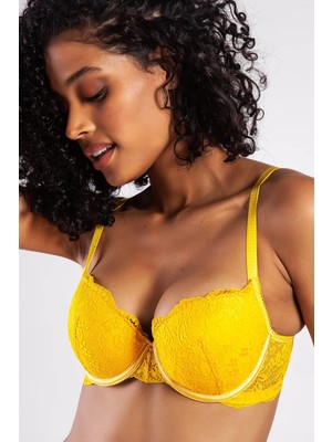 Golshan G.colors Balconette Foam Push Up Bra, Sarı Konforlu ve Şık Sütyen