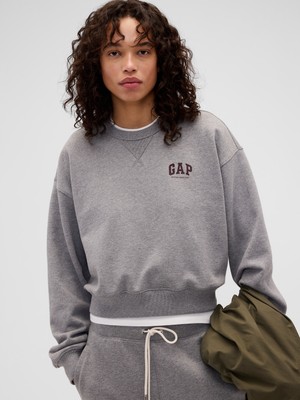 Gap Kadın Gri Gap × Victoria Beckham Fransız Havlu Kumaş Sweatshirt