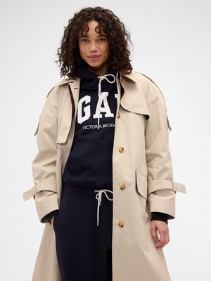 Gap Kadın Lacivert Gap × Victoria Beckham Heavyweight Fransız Havlu Kumaş Logo Sweatshirt
