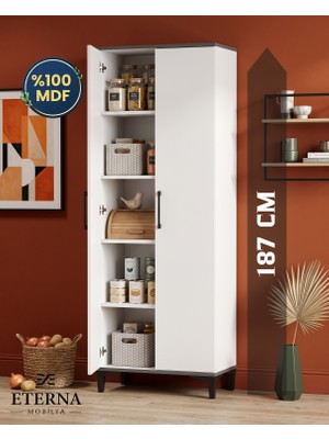 Eterna Mobilya %100 Mdf Çok Amaçlı Dolap, Mutfak Dolabı, Kiler Dolabı,banyo Dolabı,balkon Dolabı | CA00100