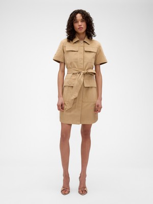 Gap Kadın Bej Gap × Victoria Beckham Mini Elbise