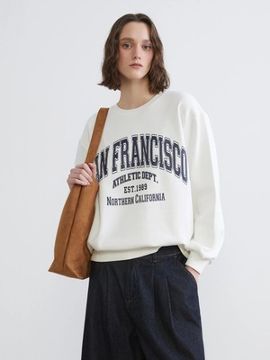 Lc Waikiki Yeni Sezon San Francisco Baskılı Kadın Kalın Sweatshirt