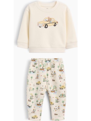 Gap Bebek Krem Baby Vintagesoft Brannan Bear Sweat Set