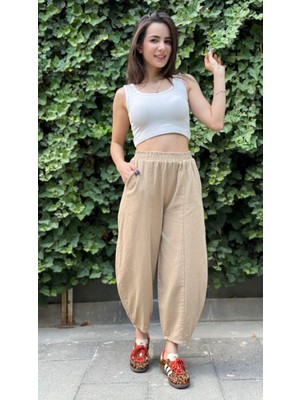 Leilaa Gabardin Kumaş Balon  Pantalon