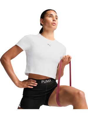Puma Tad Essential Baby Kadın Beyaz Günlük Stil T-Shirt 52589402