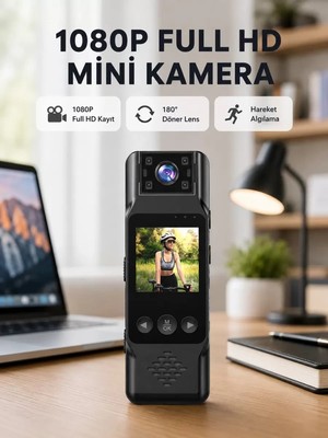 Nemere Ithalat 180 Derece Dönebilen Mini Kamera Full Hd Tft Ekran Hareket Sensörlü (Kopya)