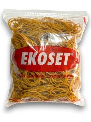 Ekoset Kauçuk Paket Ambalaj Maydanoz Toka Para Lastiği 1000'li 40 mm Doğal Renkli