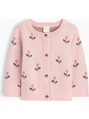 Gap Bebek Pembe Intarsia Hırka