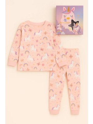 Bony Socks Kız Çocuk Unicorn Desenli Kutulu Pijama Takımı