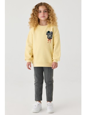 Tyess Kız Çocuk Sarı Sweatshirt