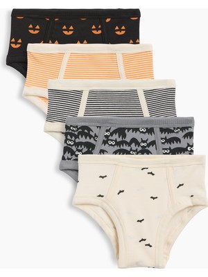 Gap Bebek Çok Renkli Organik Stretch Pamuk Halloween Külot (5'li)