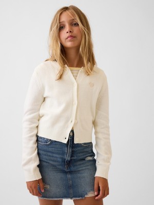 Gap Kız Çocuk Krem Cashsoft Relaxed Hırka