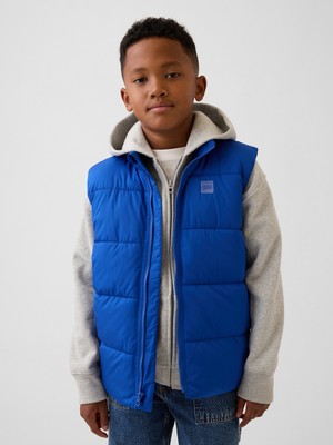 Gap Erkek Çocuk Kobalt Mavisi Relaxed Puffer Şişme Yelek