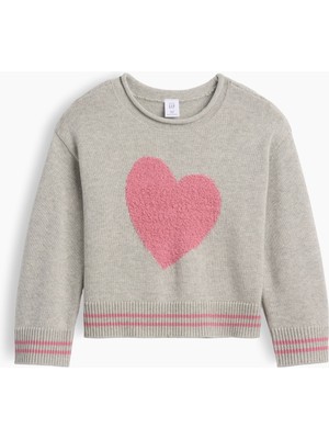 Gap Kız Bebek Gri Boxy Rollneck Kazak