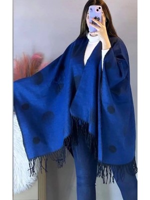 ALDAIYR Kadın Kışlık Çift Taraflı Panço Omuz 140X140