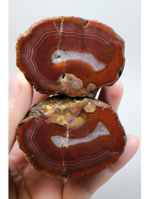 Healcrystal Krimson Kırmızı Bantlı Karadeniz Agat, 194G