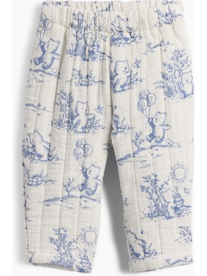 Gap Bebek Beyaz Baby Kapitone Gauze Pull-On Pantolon