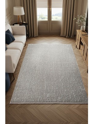 Cotto Home Vısta VS017G Grı Halı Modern Desen Pamuk Taban Yıkanabilir Salon Halısı Yatak Odası