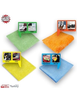 Canarino Automix 4’lü Kutulu Mikrofiber Bez | Aracınız Için Pratik ve Çiziksiz Temizlik