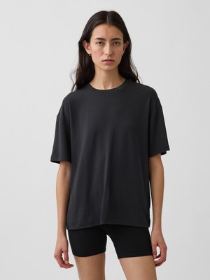 Gap Kadın Siyah Gapfit Breathe Relaxed T-Shirt